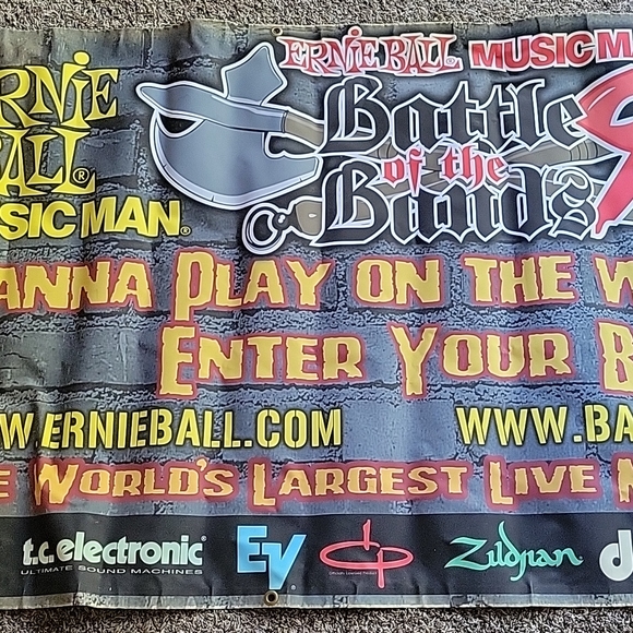 Rare Vintage 2005 Ernie Ball Battle of the Bands 9 Warped Tour Banner! - Picture 3 of 9